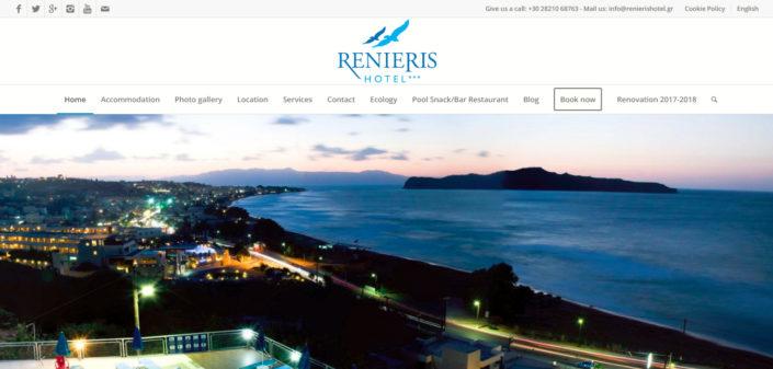 Web Design | Renieris Hotel Web Design | Theofilos Kalogerakis