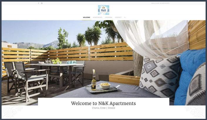 Web Design | N&K Apartments Chania Web Design | Theofilos Kalogerakis