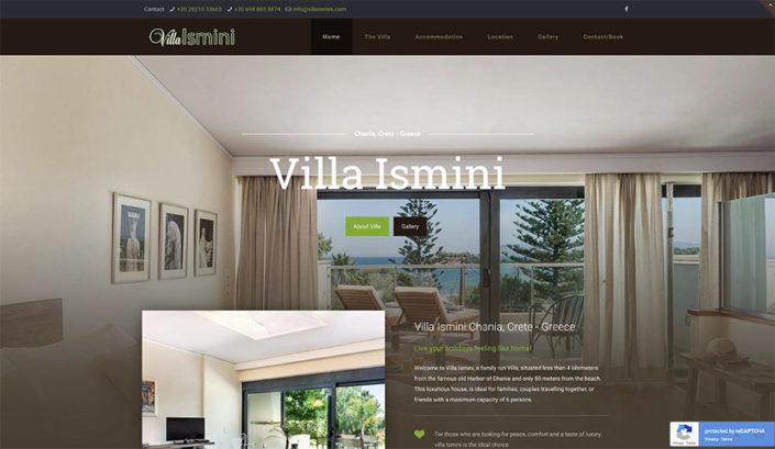 Web Design | Villa Ismini Web Design | Theofilos Kalogerakis