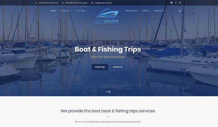 Web Design | Boat Escape Chania Web Design | Theofilos Kalogerakis