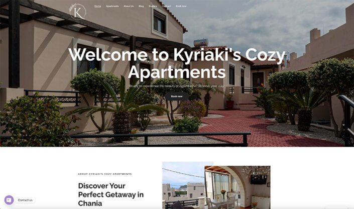 Kyriaki’s Cozy Apartments | Web Design | Theofilos Kalogerakis Web Design | Theofilos Kalogerakis