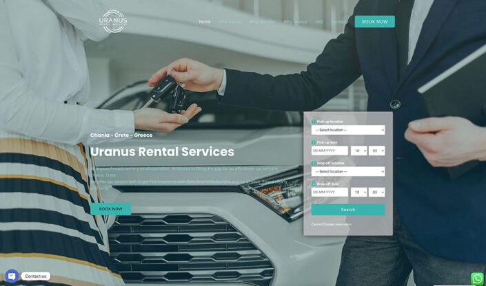 Uranus Rentals | Web Design | Theofilos Kalogerakis Web Design | Theofilos Kalogerakis